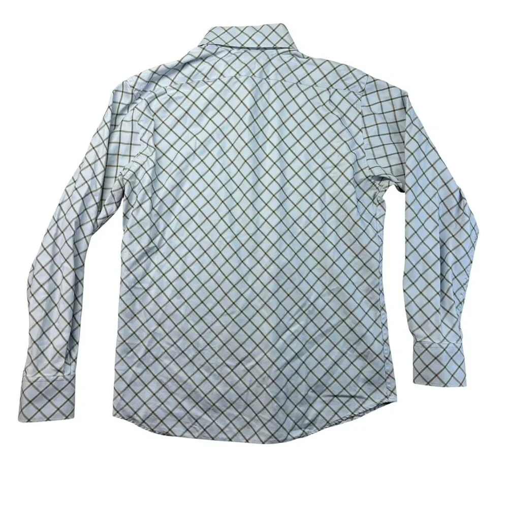 Banana Republic Shirt Men's 16 - 16.5 Large Blue Button Up Long Sleeve Cotton